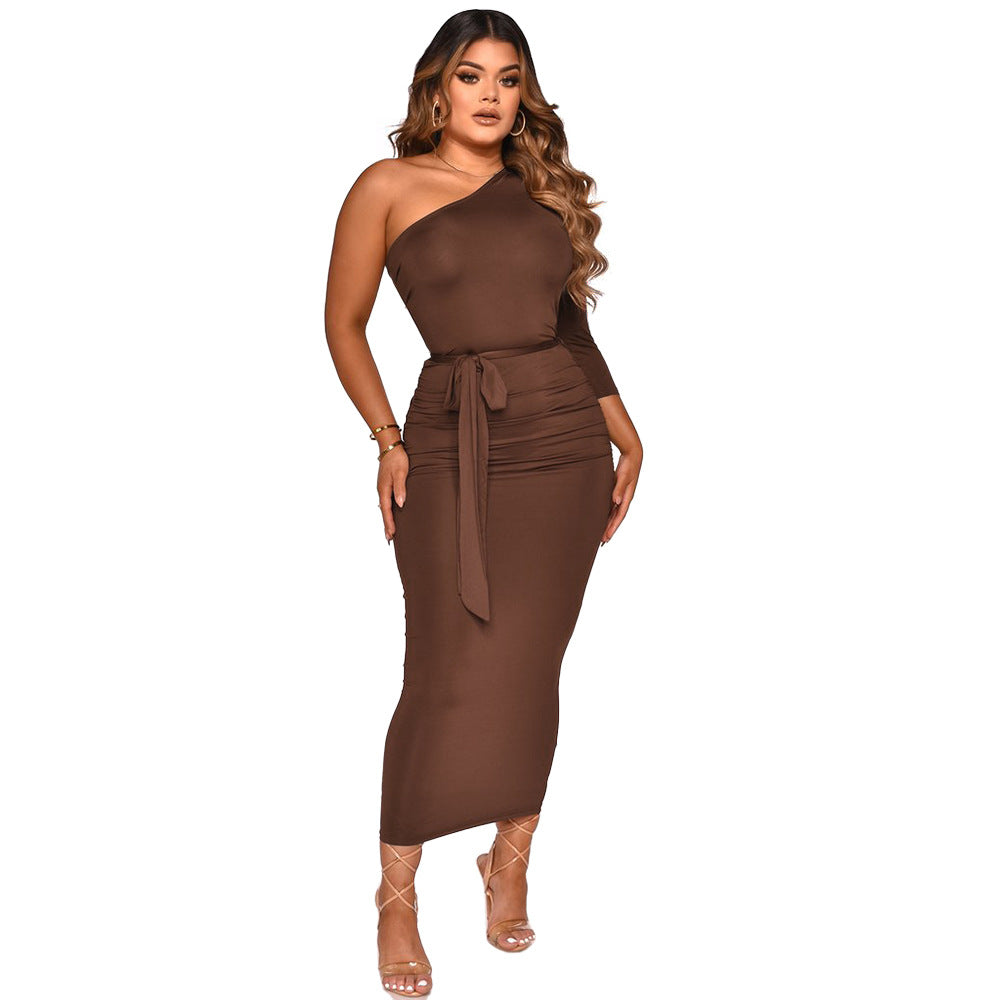 One shoulder dress