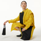 Women's dress with contrasting colors
