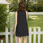 Wave pattern sleeveless dress