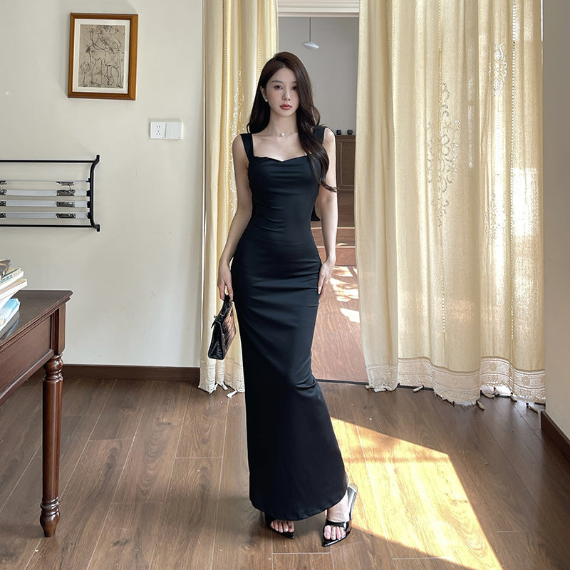 Butterfly condensation back vest dress for women