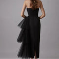 Bandage dress new high waisted dinner dress strapless mesh dress