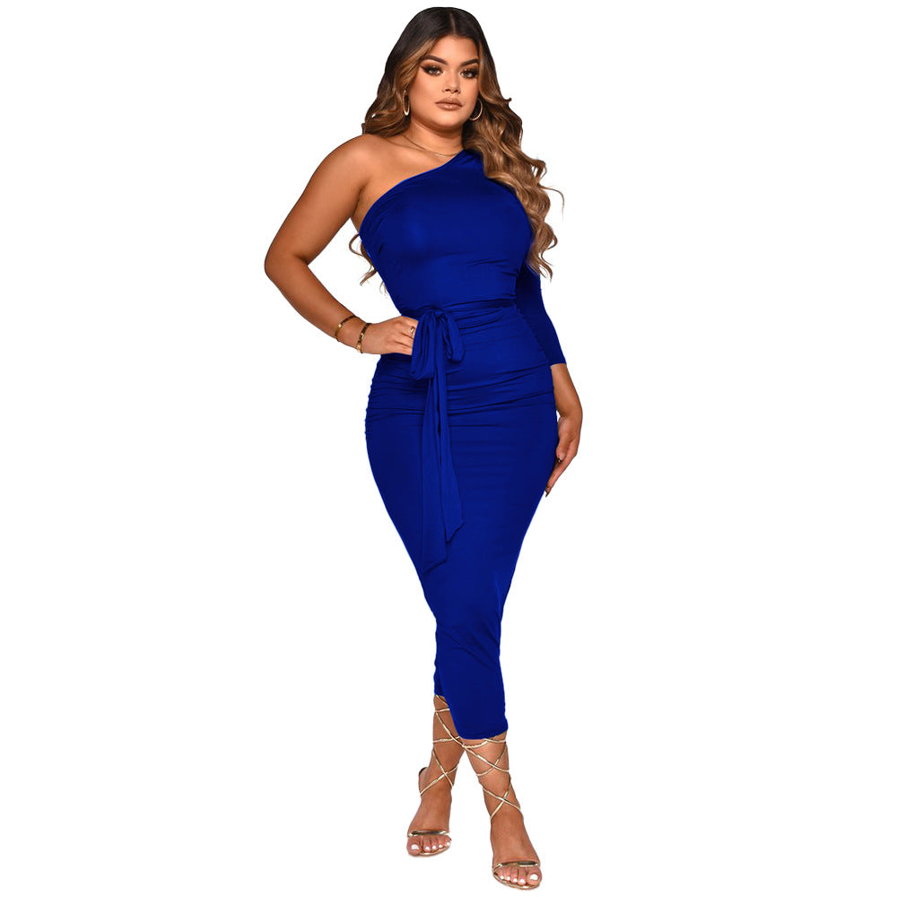 One shoulder dress