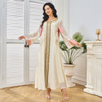Embroidered long sleeved dress