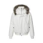 Men's Vibe Cotton Padded Jacket Double Zipper Hooded Stand Collar Flight Jacket