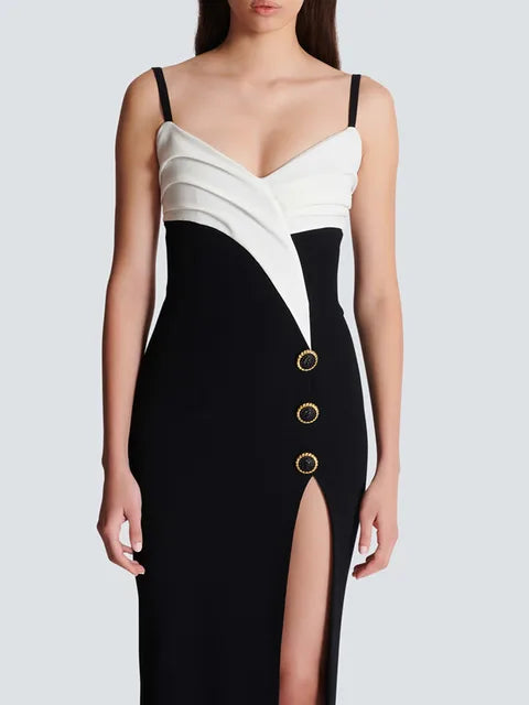 Sleeveless V-Neck Bodycon Mini Bandage Dress