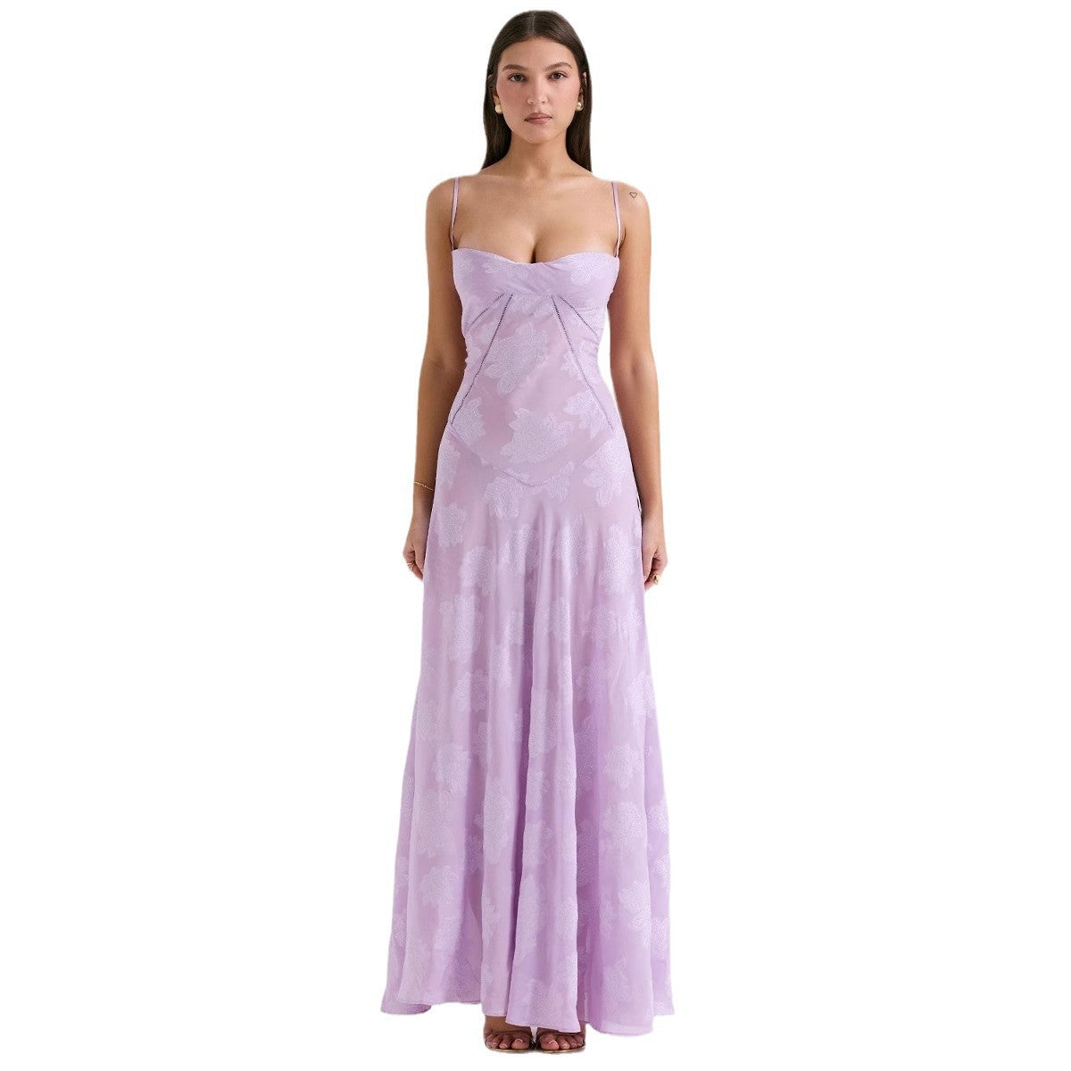 Backless Square Neck Dress for Women