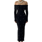 Dingzhu One Shoulder Slimming Evening Dress