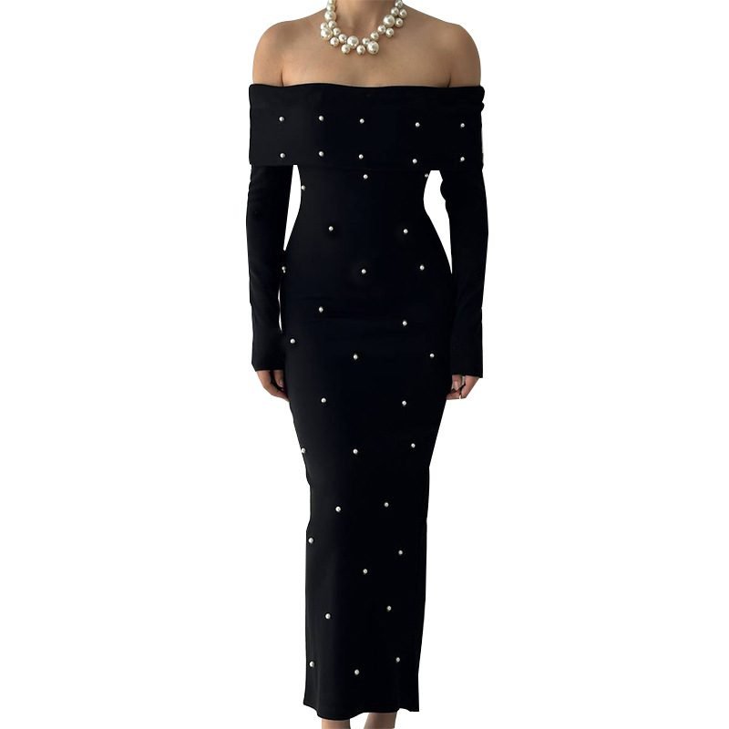 Dingzhu One Shoulder Slimming Evening Dress