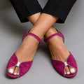 Casual flat bottomed fish mouth solid color suede women's sandals