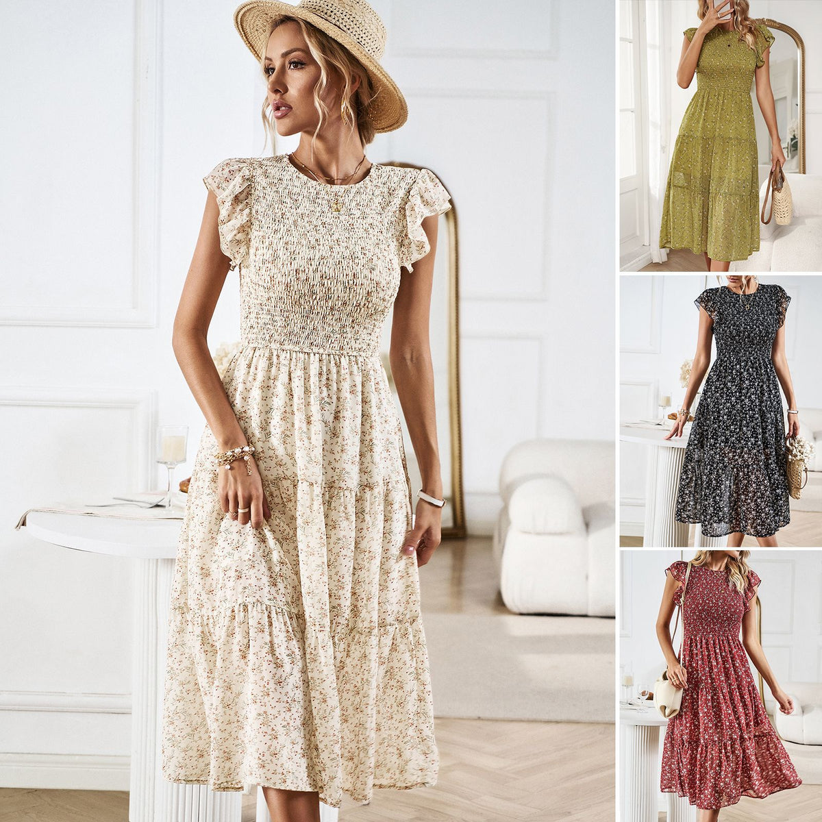 Elegant floral dress