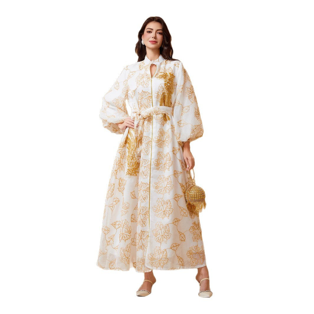 Bubble sleeve loose dress