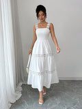 Strap A-line skirt dress