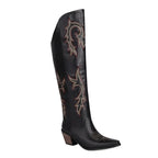 Western Cowboy Boots For Women High Heels Over the Knee Boots Ladies Pointed Toe Chunky Heel Cowgirl Boots