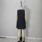 Wave pattern sleeveless dress