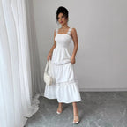 Strap A-line skirt dress