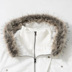 Men's Vibe Cotton Padded Jacket Double Zipper Hooded Stand Collar Flight Jacket