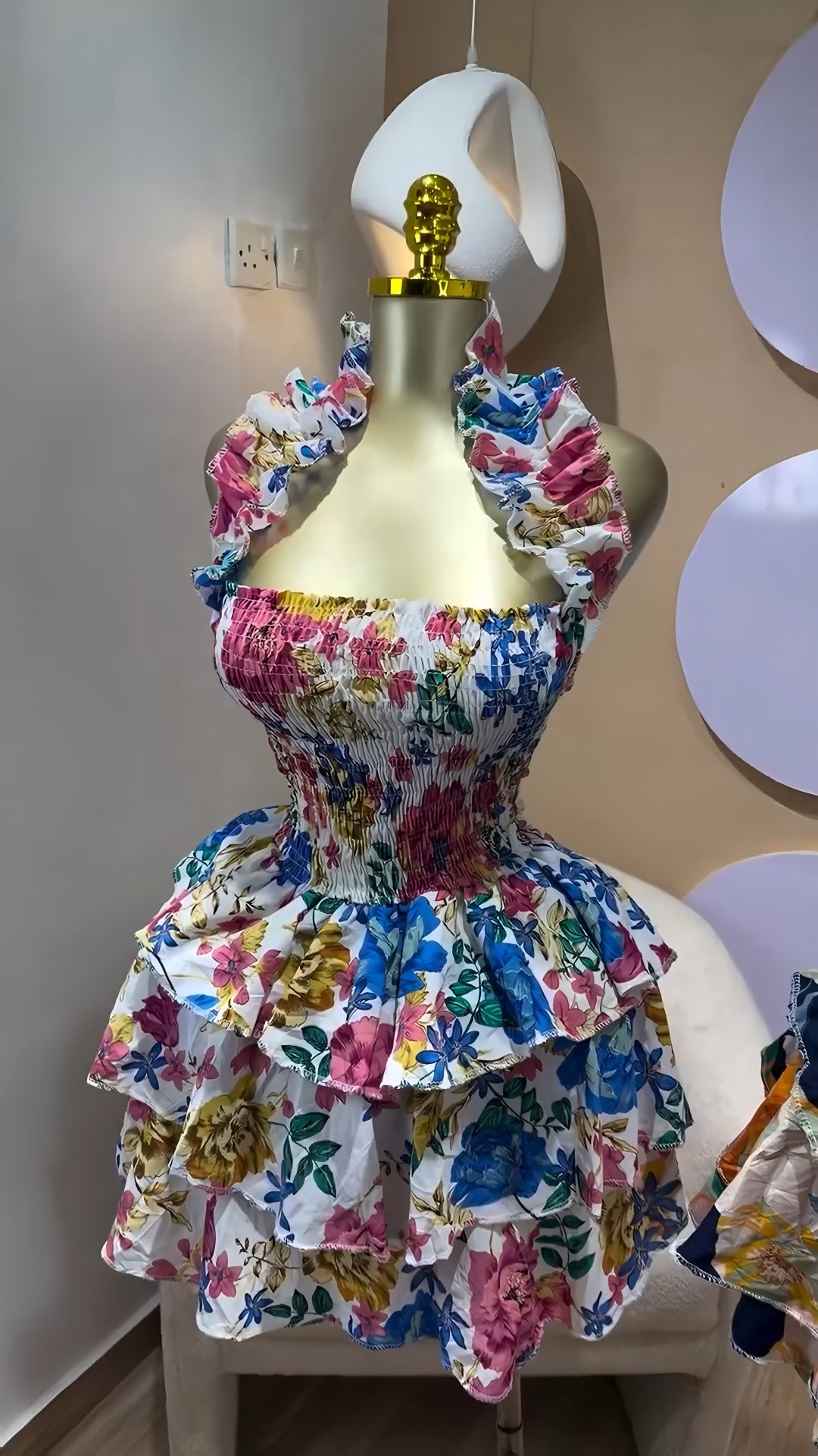 Sleeveless Halter Neck Tube Top Tiered Sweet Vacation Slimming Short Dress