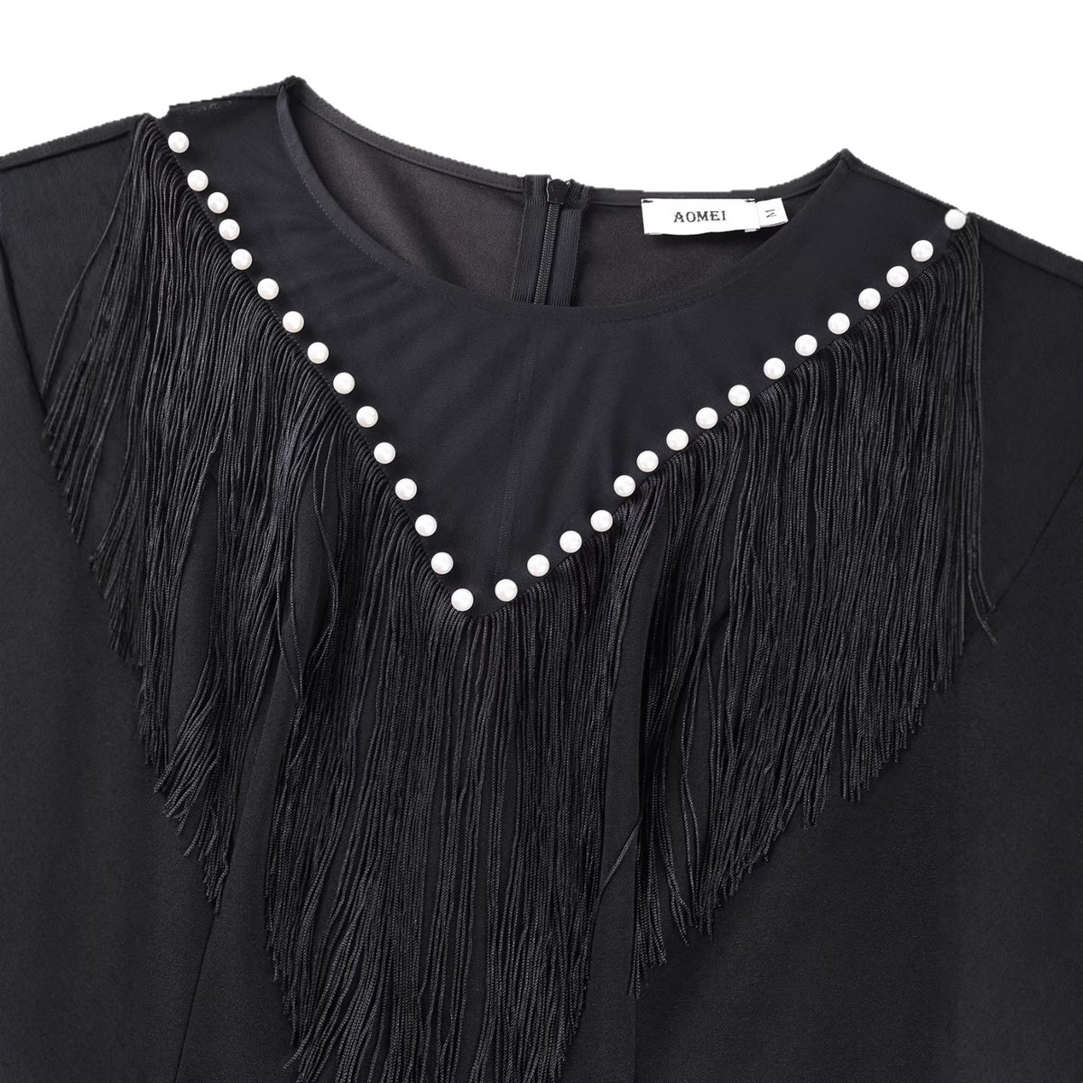 Tassel V-neck dress