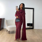 Women's Bodycon Satin Chiffon Evening Dress