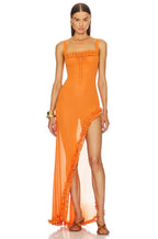 Irregular slit dress French dress banquet dress for women