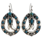Horseshoe Star Western Boots Earrings