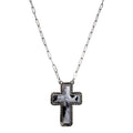 Polished Colored Stone Western Cross Necklace