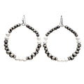 Hoop Pearl Beads Wire Earrings