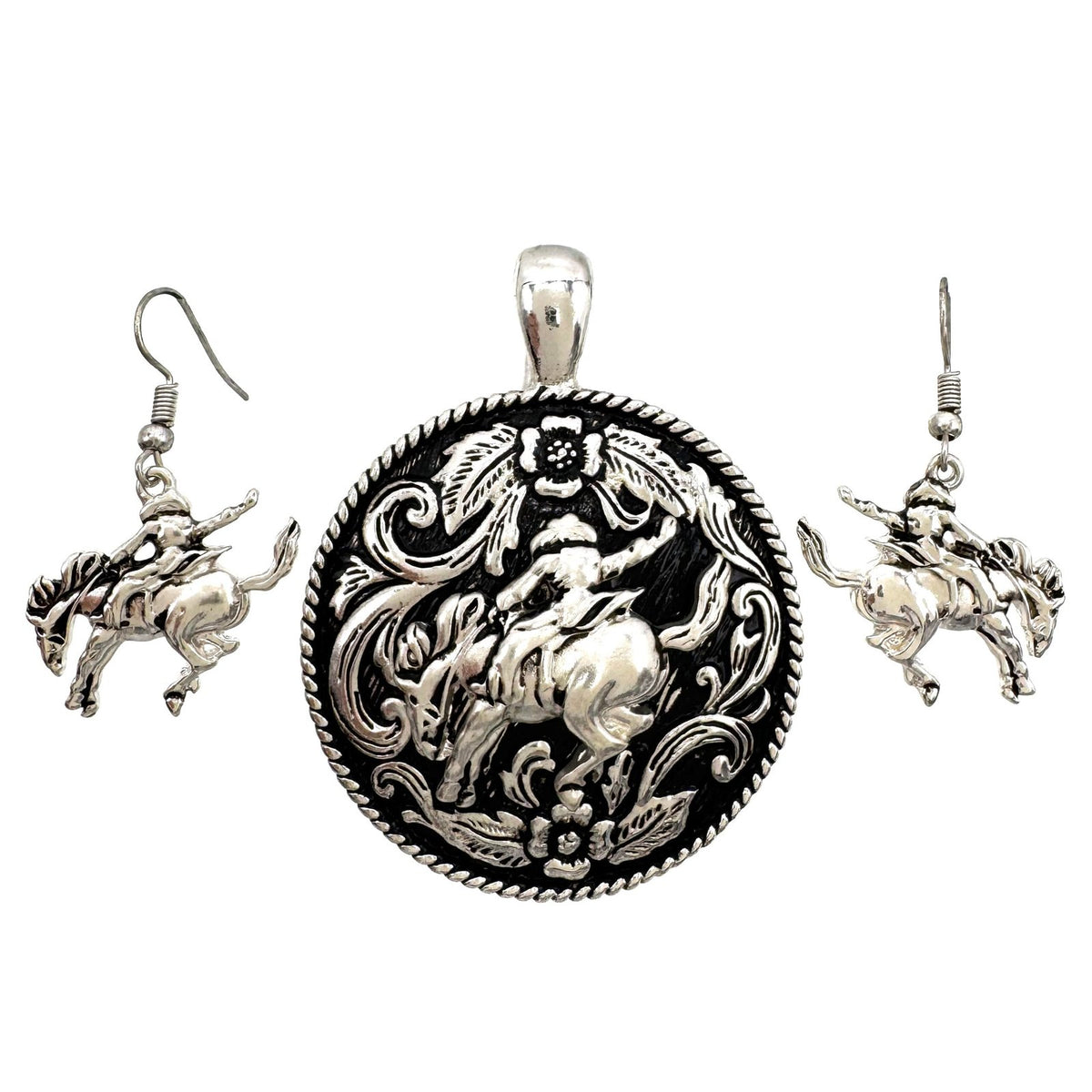 Western Cowboy Rodeo Pendant Earrings