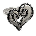 Silver Heart Band Ring