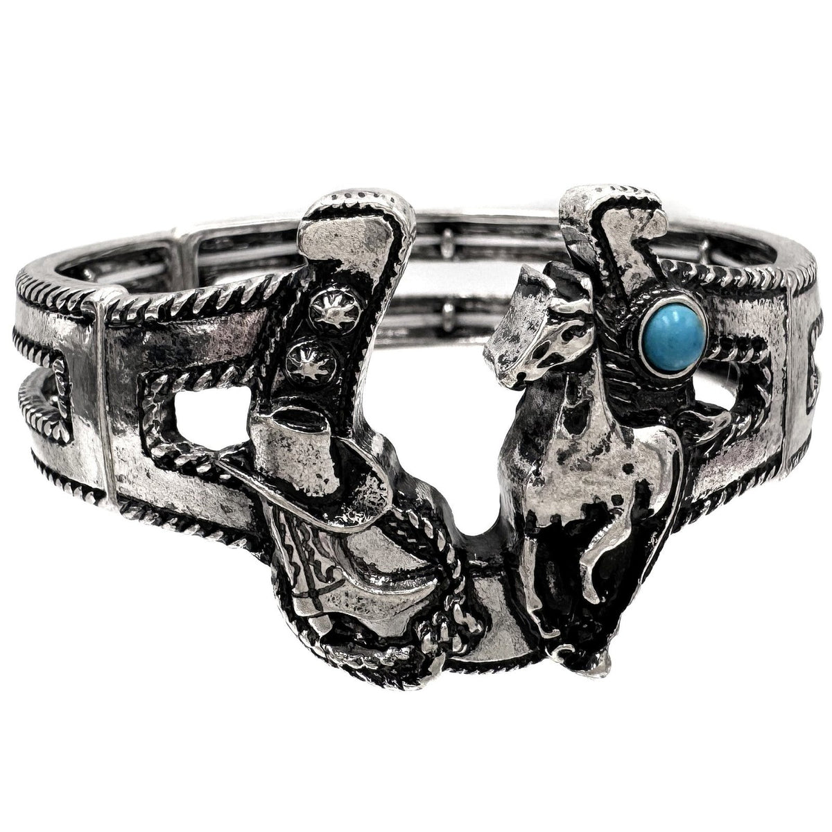 Western Cowboy Horseshoe Shape Bangle Bracelet