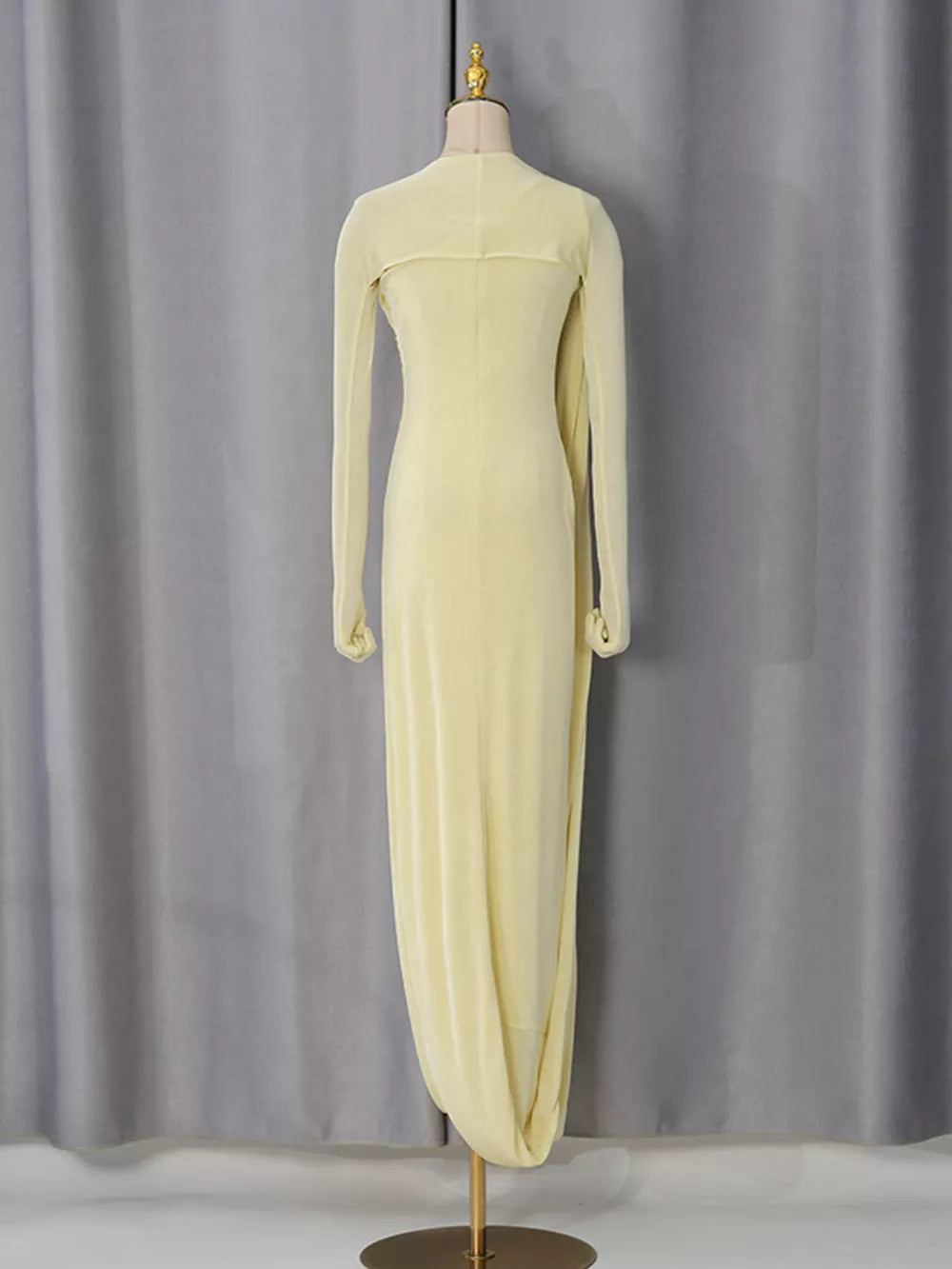 One-Shoulder Draped Maxi Dress