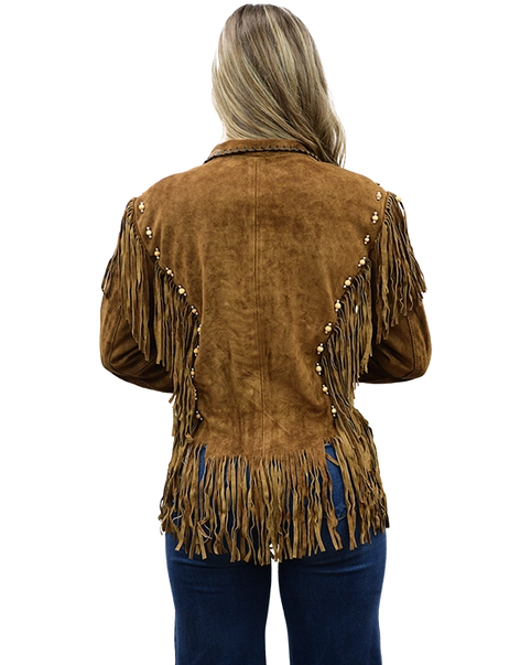 9713 Beaded Suede Jacket