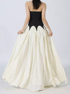 Two Tone Tube Maxi Dress