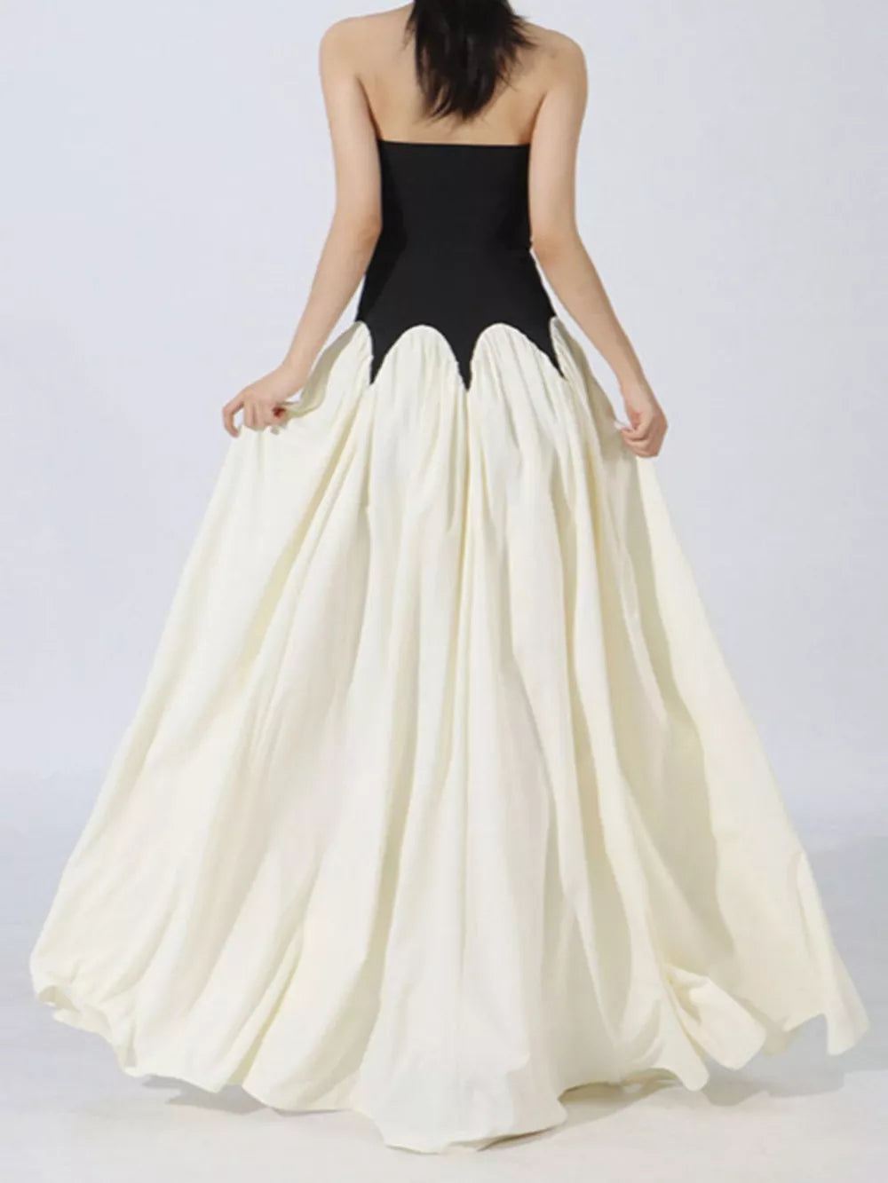Two Tone Tube Maxi Dress