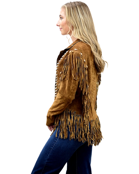 9713 Beaded Suede Jacket
