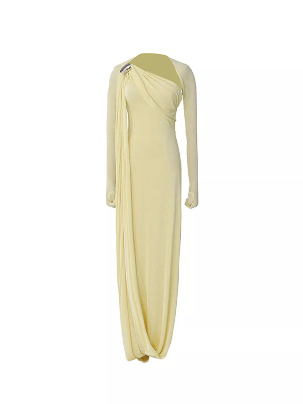 One-Shoulder Draped Maxi Dress