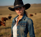Black Western Dolly Hat