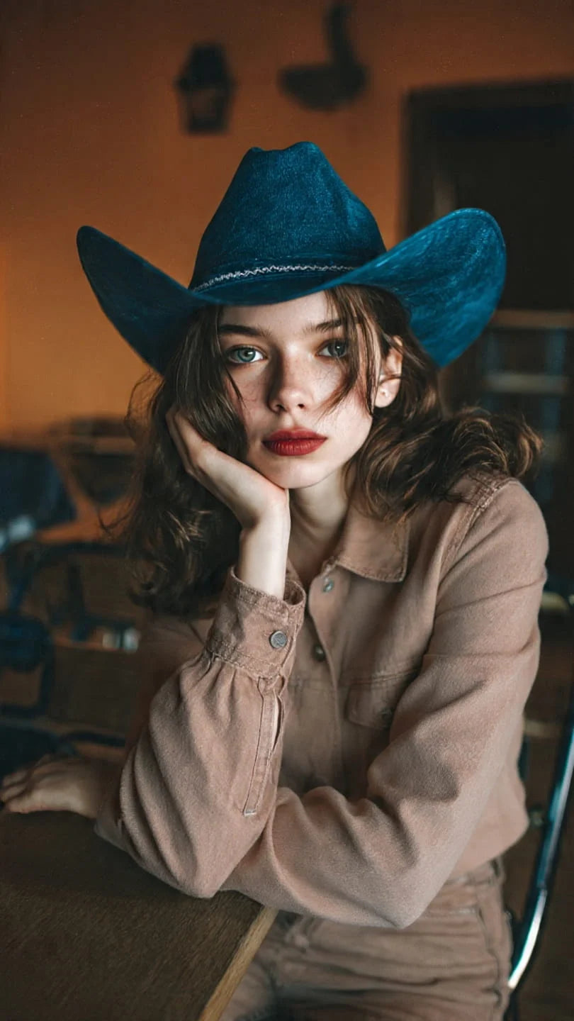 Denim Cowboy Hat