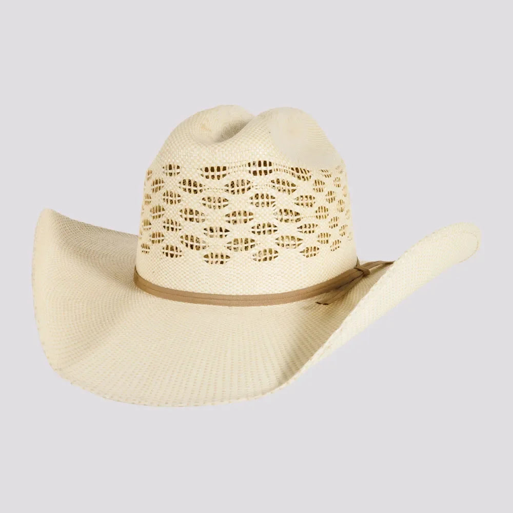 Women’s Vented Crown Woven Bangora Straw Cowgirl Hat