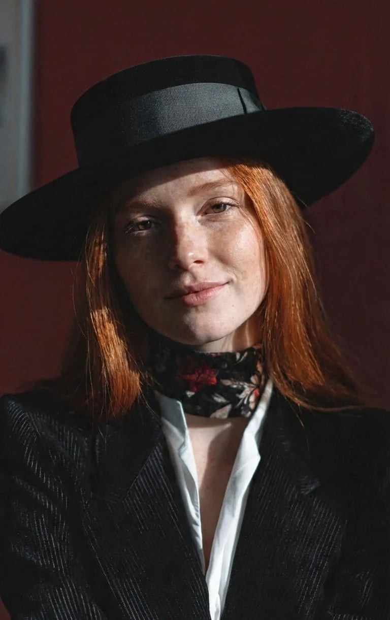 Black Bolero Hat Western Style