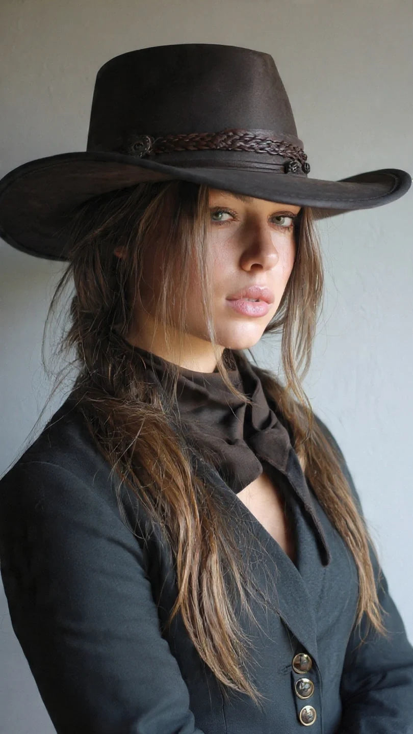 Outlaw Cowboy Hat Leather