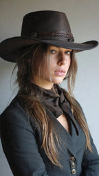 Outlaw Cowboy Hat Leather