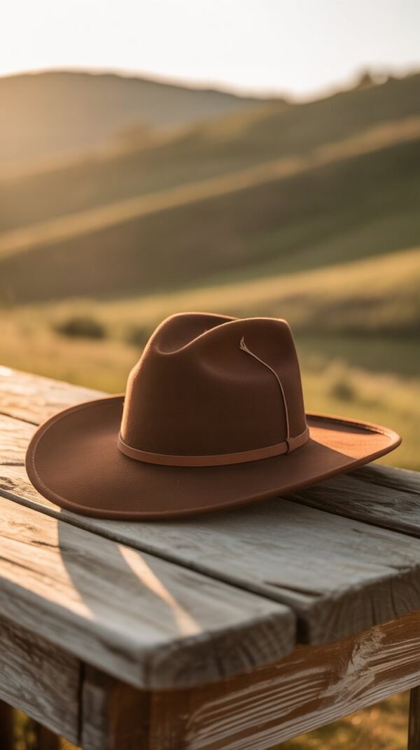 brown cowgirl hat – western style elegance for confident women
