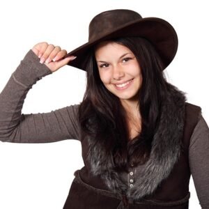 dustland rose™ dark brown cowgirl hat
