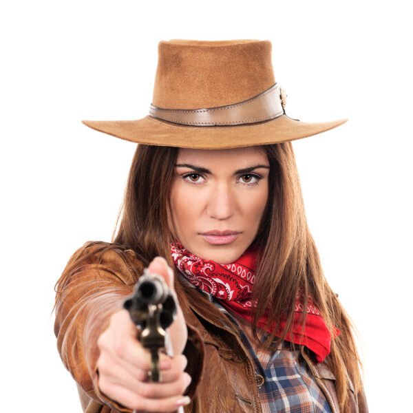 brown cowgirl hat – western style elegance for confident women