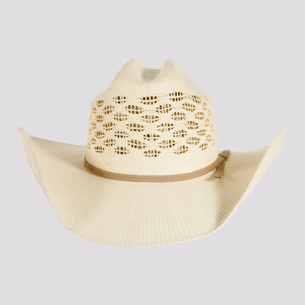1234 Women’s Vented Crown Woven Bangora Straw Cowgirl Hat