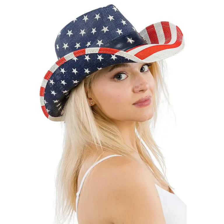 American Flag Cowboy Hat For Beautiful Lady