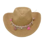 Breeze Women’s Straw Hat with Brown Trim