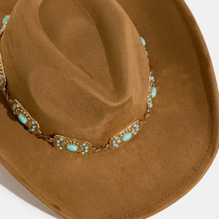 Brown Felt cowboy hat for women
