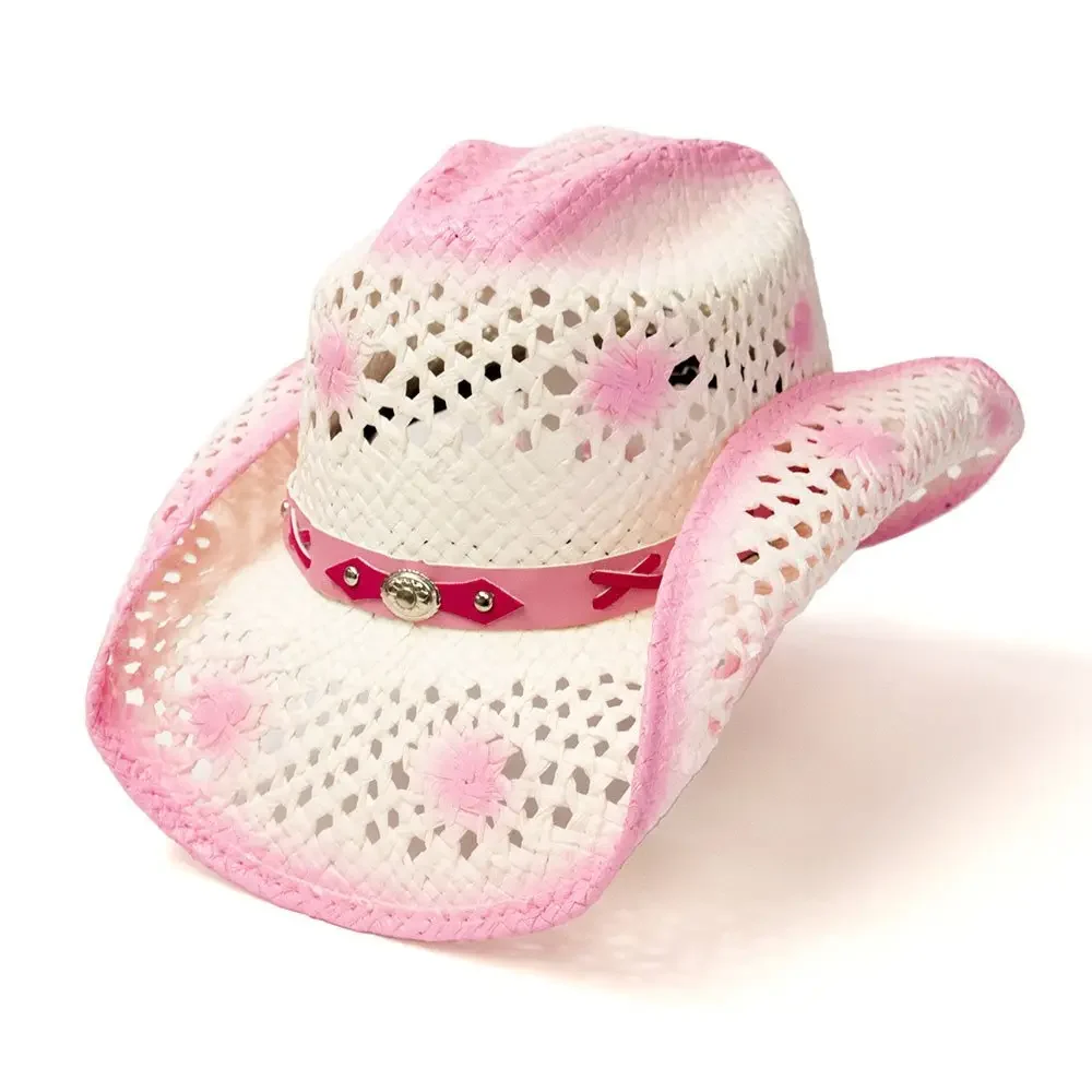 625df7538efd9bf97262f836951bb231b740c9657614332fe4b68e9b5d15696e Rosewood Range straw Pink Cowgirl Hat